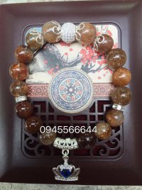 Đá thạch anh tóc đỏ thiên nhiên mix phụ kiện bạc ta