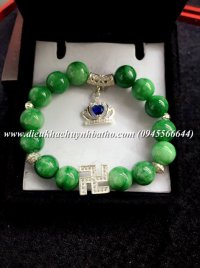 Đá ngọc sơn thủy mix phụ kiện bạc ta