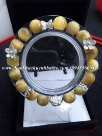 Đá mắt hổ vàng thiên nhiên mix phụ kiện