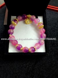 Đá thạch anh tím thiên nhiên mix phụ kiện