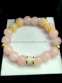 Đá thạch anh hồng thiên nhiên mix phụ kiện