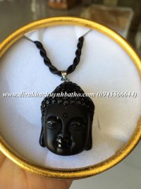 Mặt dây chuyền phật đá tectik thiên nhiên bọc bạc