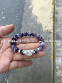 Vòng tay thạch anh tím mix phụ kiện