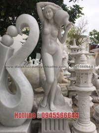 Tượng cô gái bằng đá cẩm thạch