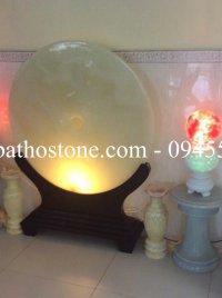 Đồng tiền may mắn ngọc pakistan xanh nguyên khối