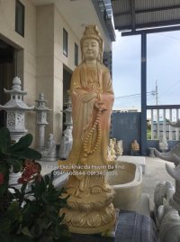 Pho Phật Bồ Tát cao 1,6m - đá vàng nguyên khối. 