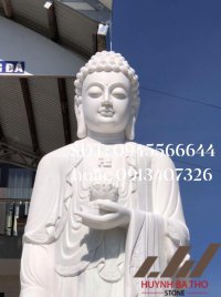 Tượng Phật A Di Đà đẹp đá trắng