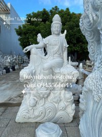 Tượng Phật Quán Thế âm tự tại đá non nước đẹp 2.5m