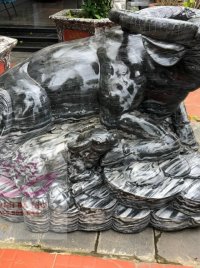 Tượng trâu nằm đá đen nguyên khối