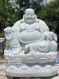 White Marble Fat and Happy Buddha 