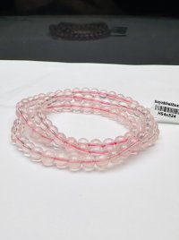 Chuỗi thạch anh hồng sao vip, trong suốt