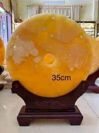 Đồng điếu đá ngọc Hoàng Long 35cm