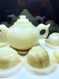 Bộ ấm trà đá ngọc onyx 6ly 