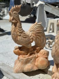 Tượng gà bằng đá tuyệt đẹp 70cm.
