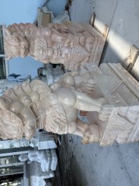 Kỳ lân đá vàng cao 1,2m