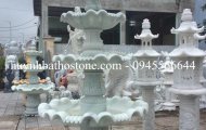 Việc lắp đặt đài phun nước - tháp bi nước bằng đá trang trí sân vườn tiểu cảnh trong phong thủy.